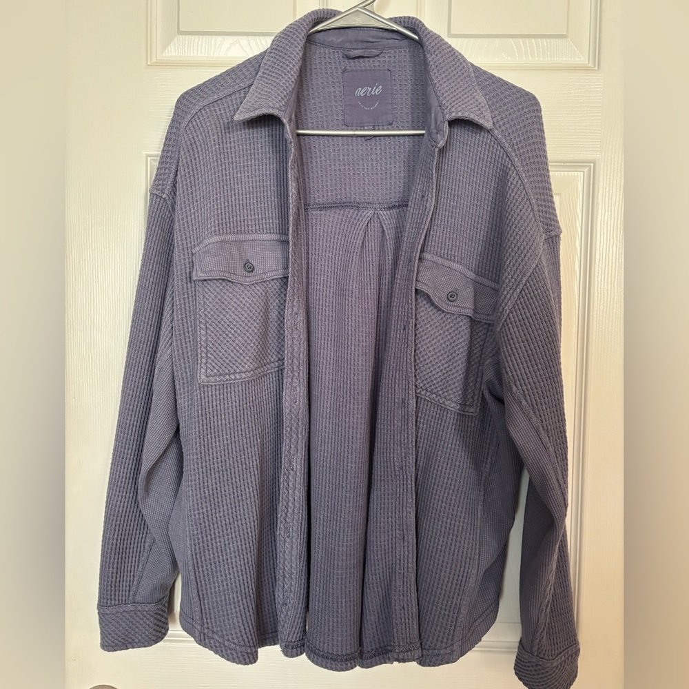 Aerie lumberjane waffle jacket XS
